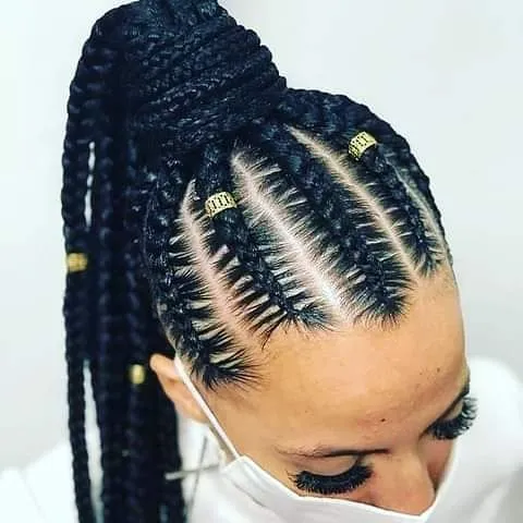 Avant – tresses naturelles avant coiffure par Rizia Neves